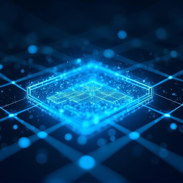 High-tech digital sandbox visualizing malware analysis